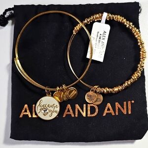 Alex and Ani Goldtone Bracelets (2 Bracelets)